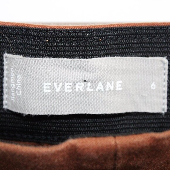3/$30 Everlane straight leg stretch cotton work pant in Rust, size 6 - Picture 2 of 3